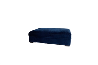 Blå velour puf